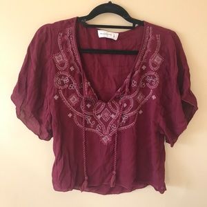 Abercrombie & Fitch Burgundy Blouse